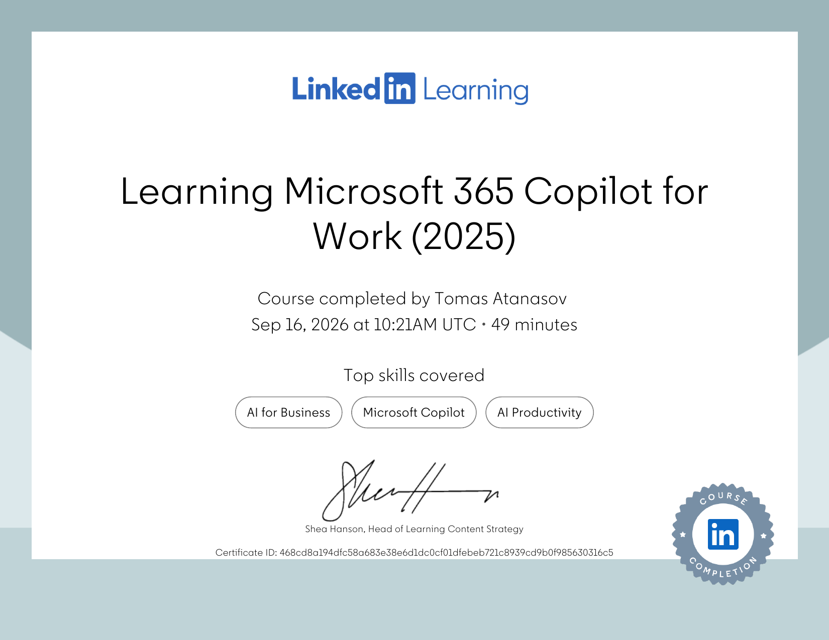 Learning Microsoft 365 Copilot for Work